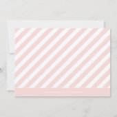 Zoete Diagonale Foto Doop Uitnodiging - Roze (Achterkant)