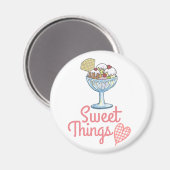 Zoete dingen - Ice Cream Sundae Magneet (Voorkant / Achterkant)