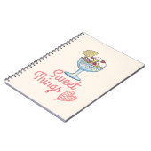 Zoete dingen - Ice Cream Sundae Pink Notitieboek (Linkerzijde)