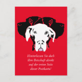 Zoete Dogge in het wit Briefkaart (Voorkant)