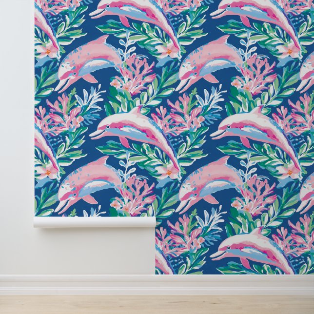 Zoete dolfijnenrif behang (Applicatie)