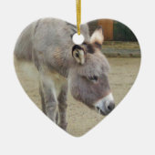Zoete Donkey, Animal Grey, Horse Family Keramisch Ornament (Voorkant)