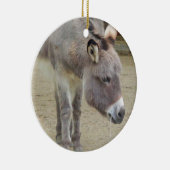 Zoete Donkey, Animal Grey, Horse Family Keramisch Ornament (Rechts)