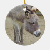Zoete Donkey, Animal Grey, Horse Family Keramisch Ornament (Voorkant)