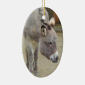 Zoete Donkey, Animal Grey, Horse Family Keramisch Ornament (Rechts)