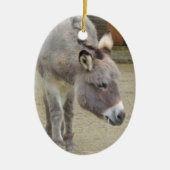 Zoete Donkey, Animal Grey, Horse Family Keramisch Ornament (Voorkant)