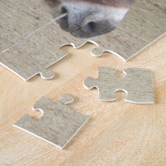 Zoete Donkey, Animal Grey, Horse Family Legpuzzel (Zijkant)