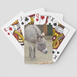 Zoete Donkey, Animal Grey, Horse Family Pokerkaarten