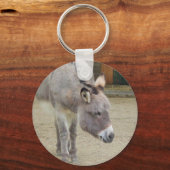 Zoete Donkey, Animal Grey, Horse Family Sleutelhanger (Voorkant)