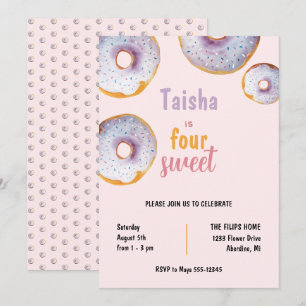 Zoete Donut Aquarel Illustratie