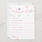 Zoete Donut Baby Wensen voor Baby Game Card Kaart (Voorkant)