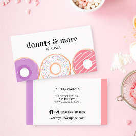 Zoete Donut Bakkerij Professionele Bedrijfskaart Visitekaartje
