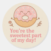 Zoete Donut Bedankt Sticker (Voorkant)