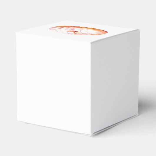 Zoete donut met roze glas. bedankdoosjes (Achterkant)