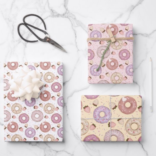 Zoete Donut met Spikkels Inpakpapier Vel (Voorkant)