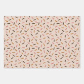 Zoete donut met sprinkeltjes die papieren vellen o (Voorkant 3)