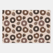 Zoete donut met sprinkeltjes die papieren vellen o (Voorkant)