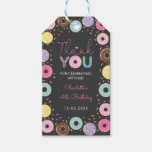Zoete donut regenboog donuts krijtbord dank u