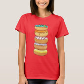 🍩Zoete Donut Stapel Dames Basic T-Shirt (Voorkant)