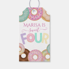 Zoete Donut Verjaardag | Kleurfeest voor Kinderen  Cadeaulabel