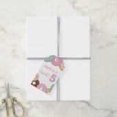 Zoete Donut Verjaardag | Kleurrijk Kinderfeestje - Cadeaulabel (Met Touw)