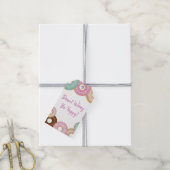 Zoete Donut Verjaardag | Kleurrijk Kinderfeestje - Cadeaulabel (Met Touw)