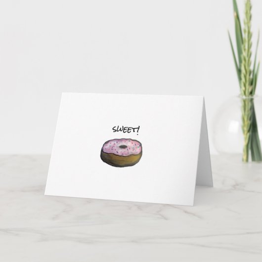 Zoete Donutkaart, Verjaardag, Gefeliciteerd Kaart (Voorkant)
