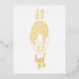 Zoete donuts 2 juni Jelly National Donut Day Folie Uitnodiging Briefkaart