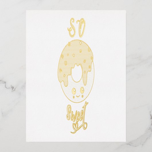 Zoete donuts 2 juni Jelly National Donut Day Folie Uitnodiging Briefkaart (Voorkant)