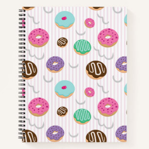 Zoete donuts Bakery Spiral notebook Notitieboek