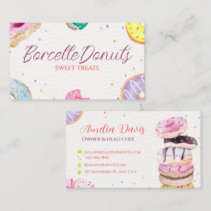Zoete Donuts Bakkerij Dessert Catering Bedrijfskaa Visitekaartje
