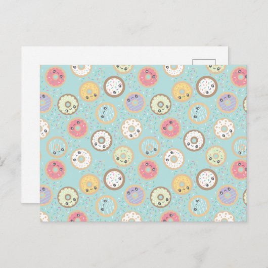 Zoete donuts briefkaart (Voorkant / Achterkant)