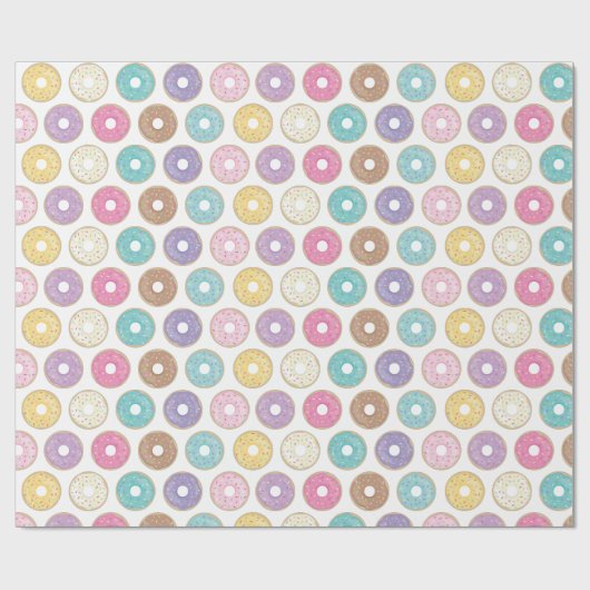 Zoete donuts cadeaupapier (Vlak)