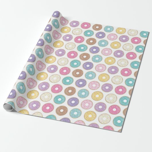 Zoete donuts cadeaupapier (Uitgerold)
