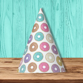 Zoete donuts feesthoedjes