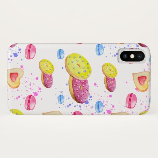 Zoete donuts met kleurrijk glazen patroon Case-Mate iPhone case (Achterkant (horizontaal))