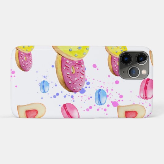 Zoete donuts met kleurrijk glazen patroon Case-Mate iPhone case (Achterkant (horizontaal))