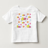 Zoete donuts met kleurrijk glazen patroon kinder shirts (Voorkant)