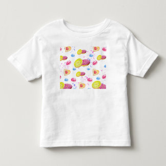 Zoete donuts met kleurrijk glazen patroon kinder shirts