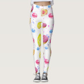 Zoete donuts met kleurrijk glazen patroon leggings (Voorkant)