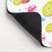 Zoete donuts met kleurrijk glazen patroon muismat (Hoek)