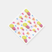 Zoete donuts met kleurrijk glazen patroon servet (Hoek)