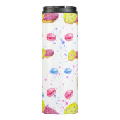 Zoete donuts met kleurrijk glazen patroon thermosbeker (Achterkant)