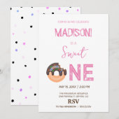 zoete donuts, regenboogkleuren, zoete eerste verja kaart (Voorkant / Achterkant)