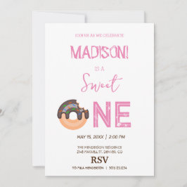 zoete donuts, regenboogkleuren, zoete eerste verja kaart