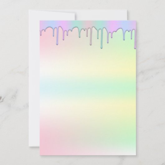 zoete donuts, regenboogkleuren, zoete eerste verja kaart (Achterkant)