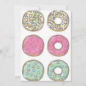 Zoete donuts, regenboogkleuren, zoete eerste verja kaart (Achterkant)