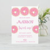 zoete donuts, regenboogkleuren, zoete eerste verja kaart (Staand voorkant)