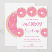 zoete donuts, regenboogkleuren, zoete eerste verja kaart (Voorkant / Achterkant)