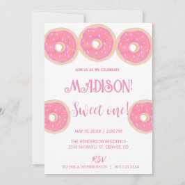 zoete donuts, regenboogkleuren, zoete eerste verja kaart